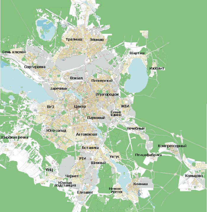 Показать на карте город екатеринбург